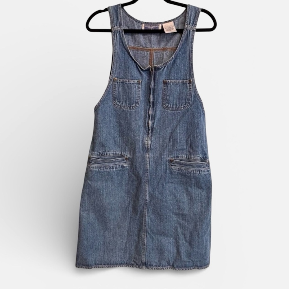 Erika Classics Denim Overall Dress | 90s Y2K Vintage Inspired | Size Small